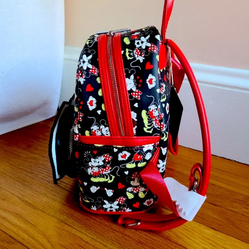 Loungefly Mickey and Minnie Mouse Love Mini Backpack NWT